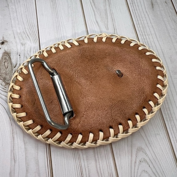NWT Vintage Tandy Bandero Buckle Kit Leather Tooled Rose Belt Buckle Whipstich main image 8